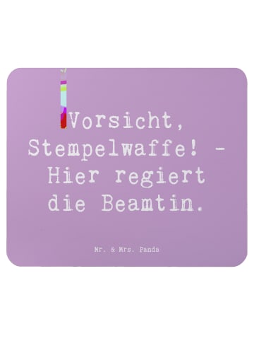Mr. & Mrs. Panda Mauspad Spruch Beamtin Stempelwaffe mit Spruch in Lavendeltraum