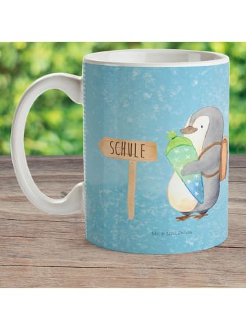 Mr. & Mrs. Panda Becher Pinguin Schultüte ohne Spruch in Eisblau