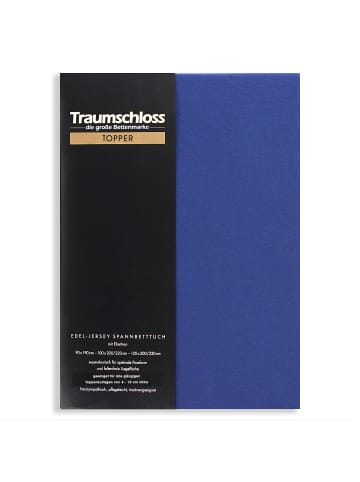 Traumschloss Topper Edel-Jersey Spannbettlaken in marine