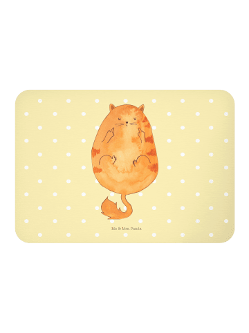 Mr. & Mrs. Panda magnet Katze Mittelfinger ohne Spruch in Gelb Pastell