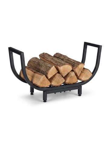 relaxdays Kaminholzregal in Schwarz - (B)65 x (H)35 x (T)21 cm