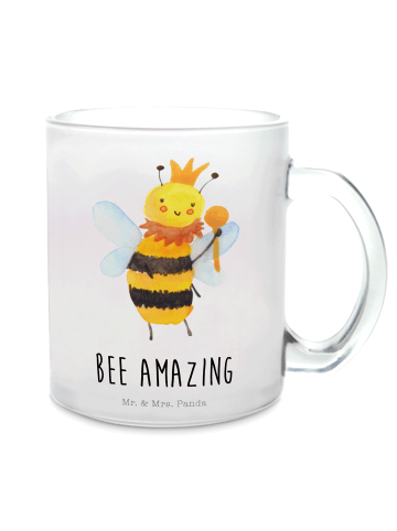 Mr. & Mrs. Panda Tee Tasse Biene König mit Spruch in Transparent