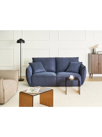 Beliani 3-Sitzer Sofa KUNES in Blau - (W) 190 x (H) 82 x (L) 92 cm