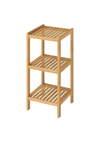 SONGMICS Badregal Bambou in Naturfarben - (B)33 x (H)79.5 x (T)33 cm