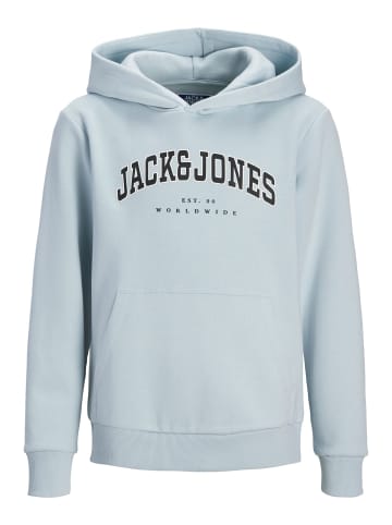JACK & JONES Junior Sweatshirt JJECALEB VARSITY SWEAT HOODIE JNR in celestial blue
