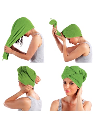 Erwin Müller Frottier Turban 3er-Pack in apfelgrün