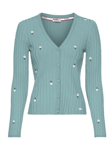 Kangaroos Strickjacke in mint-geblümt