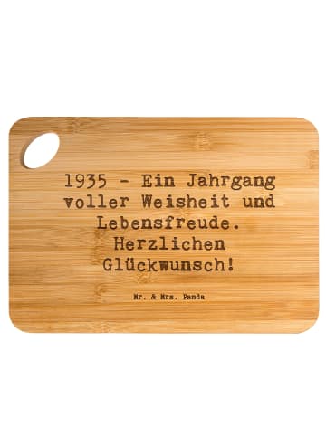 Mr. & Mrs. Panda Küchenbrett Spruch 1935 Geburtstag mit Spruch in Braun
