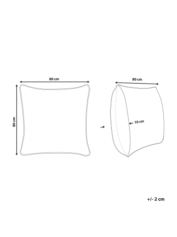 Beliani Kissen TRIGLAV in Weiß - (W) 80 x (H) 10 x (L) 80 cm