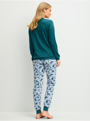 Calida Pyjama in dark petrol