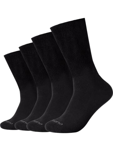 camano Unisex-Socken 4 Paar in schwarz