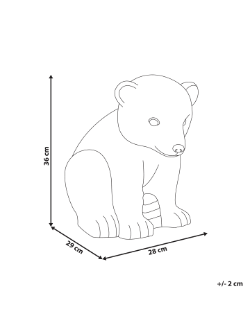Beliani Gartenfigur BOWE in Grau - (W) 28 x (H) 36 x (L) 29 cm