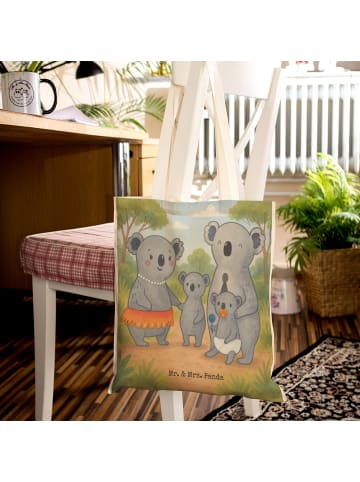 Mr. & Mrs. Panda Einkaufstasche Koala Familie Design ohne Spruch in Weiß