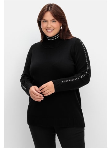 sheego Pullover in schwarz