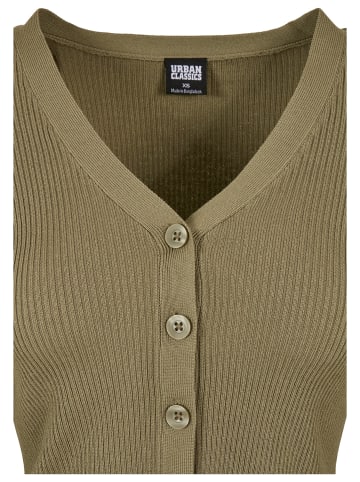 Urban Classics Urban Classics Damen Ladies Short Rib Knit Cardigan in khaki