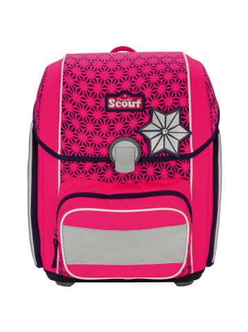 Scout Genius Neon Safety DIN Schulranzen-Set 4-teilig in pink glow