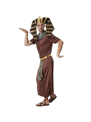 tectake Pharao/Ägyptischer Herrscher, Breite Halskrause mit Klettverschl.