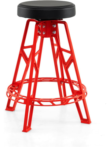COSTWAY Werkstatthocker Hoch Werkstattstuhl in Rot