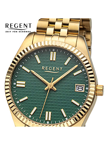 Regent Analog-Armbanduhr Regent Metallarmband gold mittel (ca. 34mm)