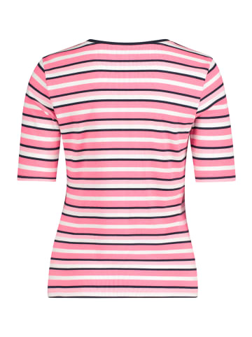Betty Barclay Basic Shirt mit Rippenstruktur in Pink/Dark Blue