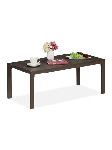 relaxdays Gartentisch in Braun - (B)98 x (H)39 x (T)48 cm