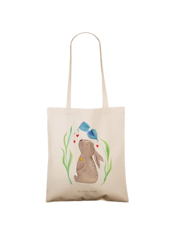 Mr. & Mrs. Panda Ostergeschenk Hase Blume ohne Spruch in Creme