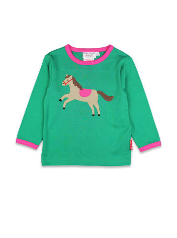 Toby Tiger Langarmshirt mit Pferde-Applikation in grün