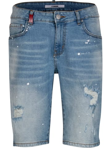 2Y Premium Jeans-Shorts in light blue