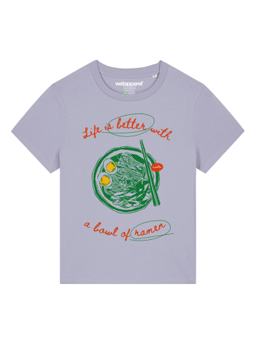 wat? Apparel T-Shirt Life is better with ramen in Lavender