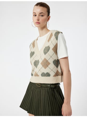 KOTON WESTEN in Beige Gemustert