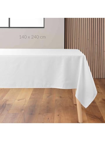 Douceur d’Intérieur Tischdecke mit Muster, ARTEA in Weiß, 140 x 240 cm