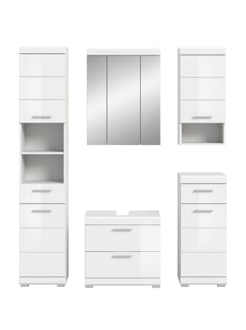 ebuy24 Badmöbelset Scout (5-teilig) Weiß 164 x 34 cm