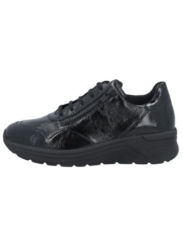 Solidus Damen- Schnürschuhe Karma PERLLACK schwarz in Schwarz