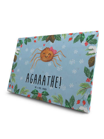 Mr. & Mrs. Panda Adventskalender Spinne Agathe Freude mit Spruch in Eisblau