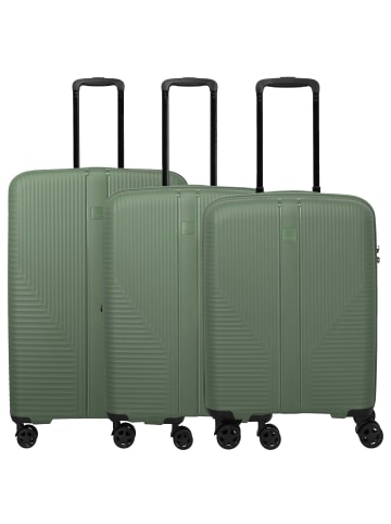 travelite Air Stripe - 4-Rollen-Trolley Set 3 tlg. (navy) in grün