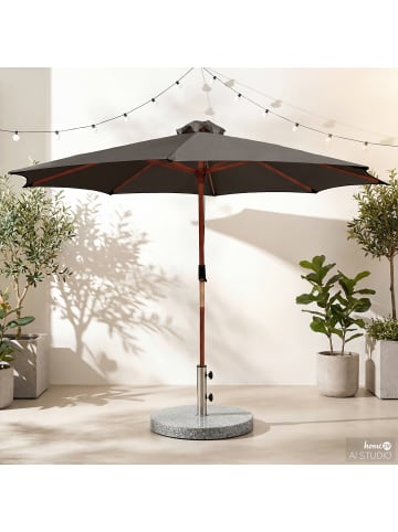 home24 Sonnenschirm Floriva in Taupe