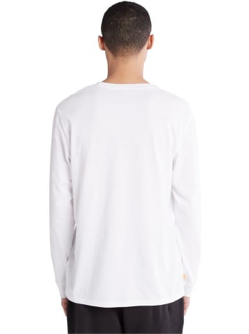Timberland Longsleeve "Oyster River Chest Logo Longsleeve Tee (Reg)" in Weiß