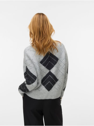 Vero Moda Strickpullover in Light Grey Melange