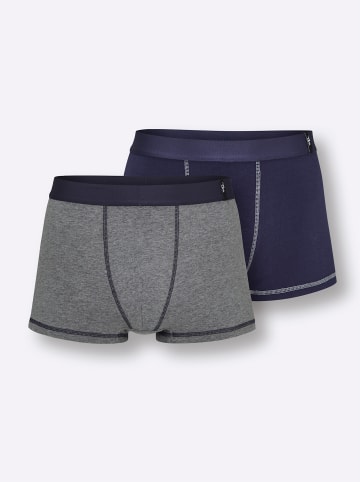 WITT WEIDEN Pants in marine + anthrazit-meliert