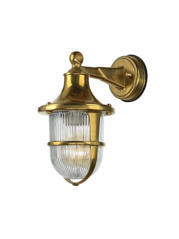 Licht-Erlebnisse Außen Wandlampe (B)14 x (H)27 cm in Messing