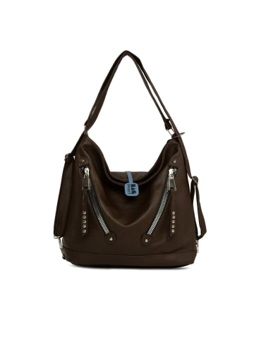 BAGmori Schultertasche in Braun