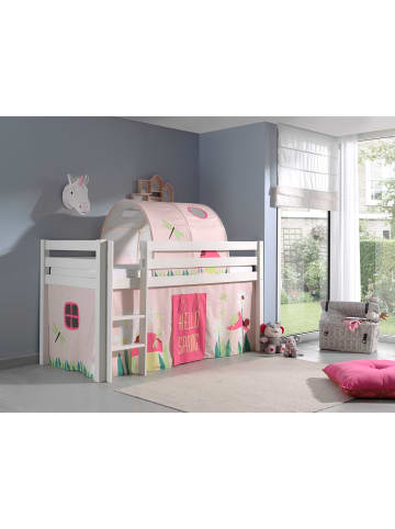 58 aufm Kessel KINDERBETT Karolina 210x114x106 Massivholz Weiß Textilset Spring 2