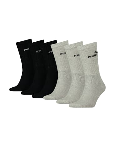 Puma Socken CREW SOCK 6P in 666 - black/grey