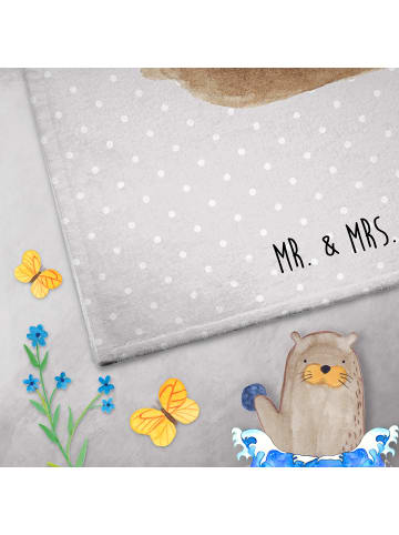 Mr. & Mrs. Panda handtuch baumwolle Bär Lied ohne Spruch in Grau Pastell
