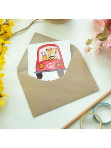 Mr. & Mrs. Panda Klappkarte Fahrlehrerin Herz mit Spruch in Weiß