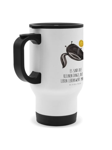 Mr. & Mrs. Panda Kaffeebecher To Go Stinktier Ball mit Spruch in Weiß