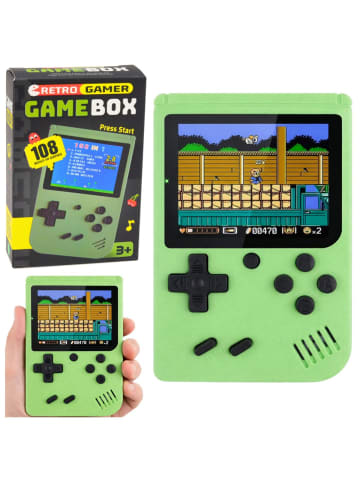 Elektronische Retro-Spielkonsole mit 108-in-1-LCD-Bildschirm, grün