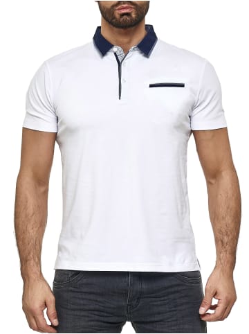 Max Men Poloshirt Kragen Sommer Hemd in Weiß