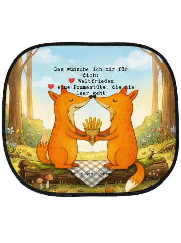 Mr. & Mrs. Panda Sonnenschutz Auto Füchse Liebe Pommes Design mi... in Weiß