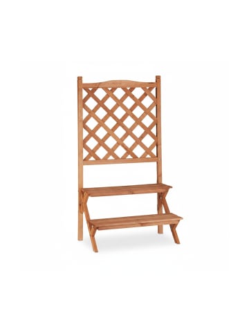 relaxdays Blumentreppe in Natur - (B)61 x (H)110 x (T)40 cm
